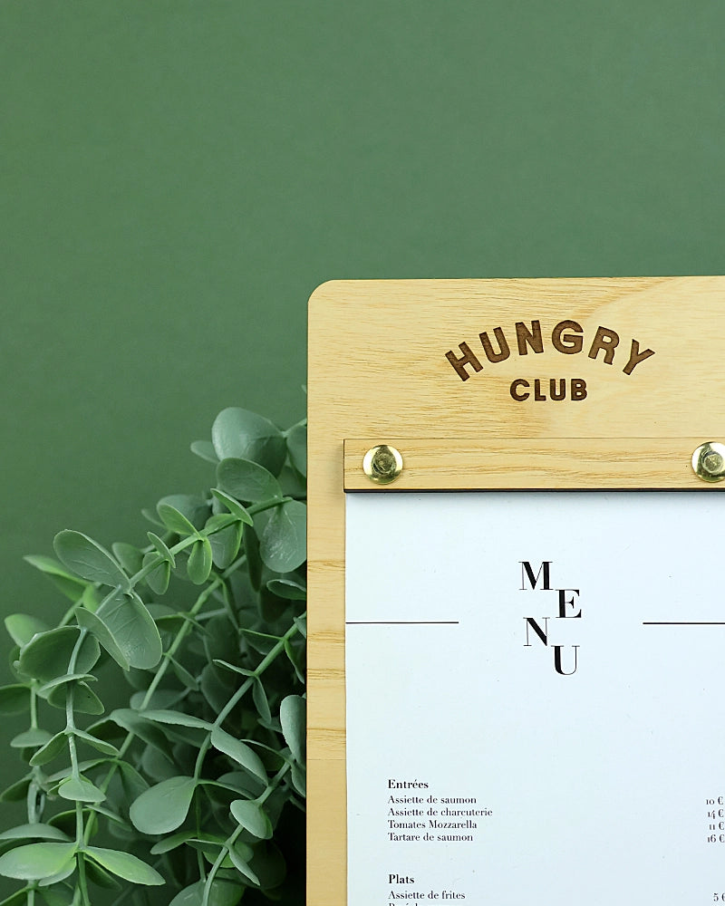 Porte Menu en bois 10x21 « Le Petit Vissé »