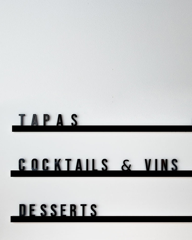 Menu Letter Board « Le Minimaliste »