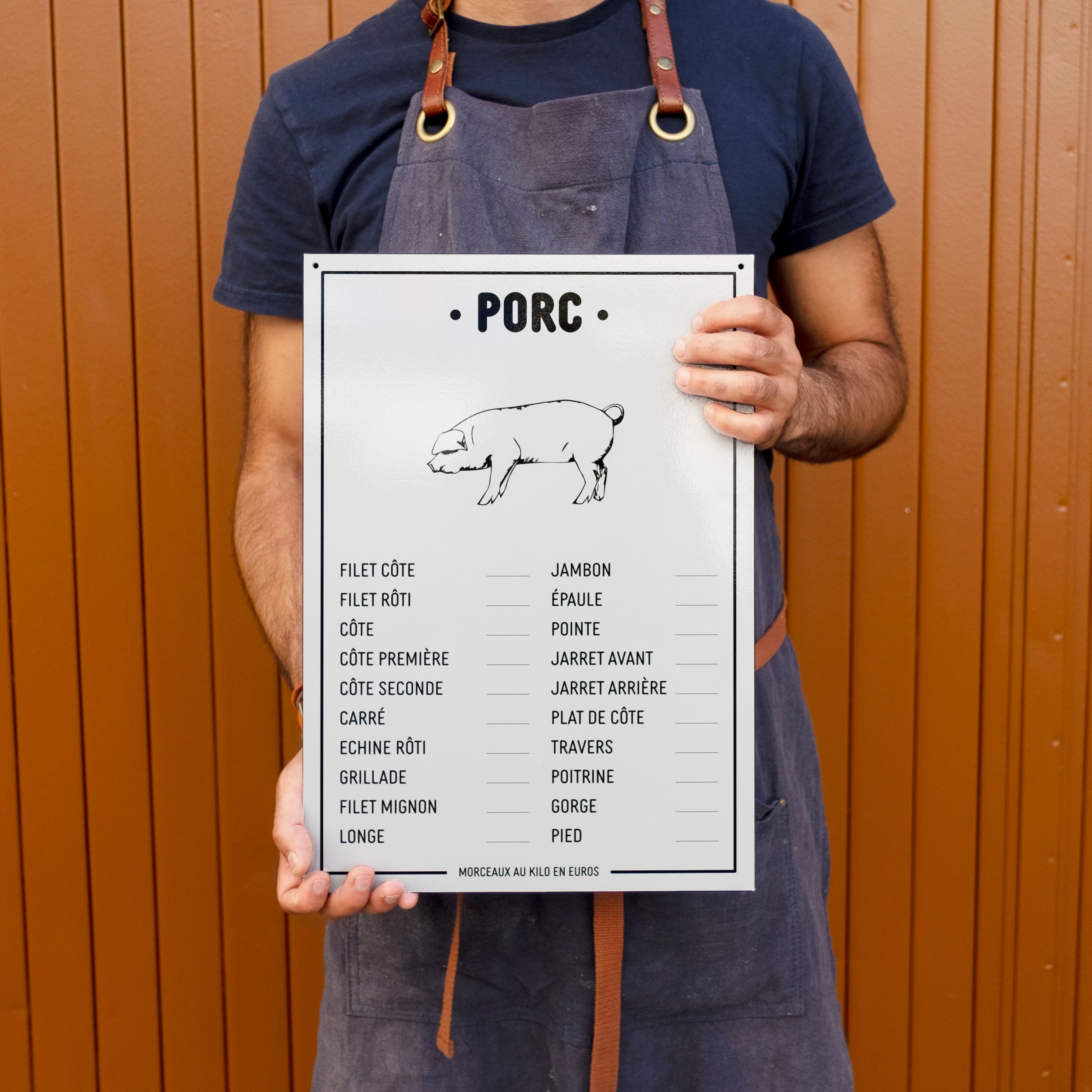 Tableau de Prix  Boucherie - Feutre Effaçable -