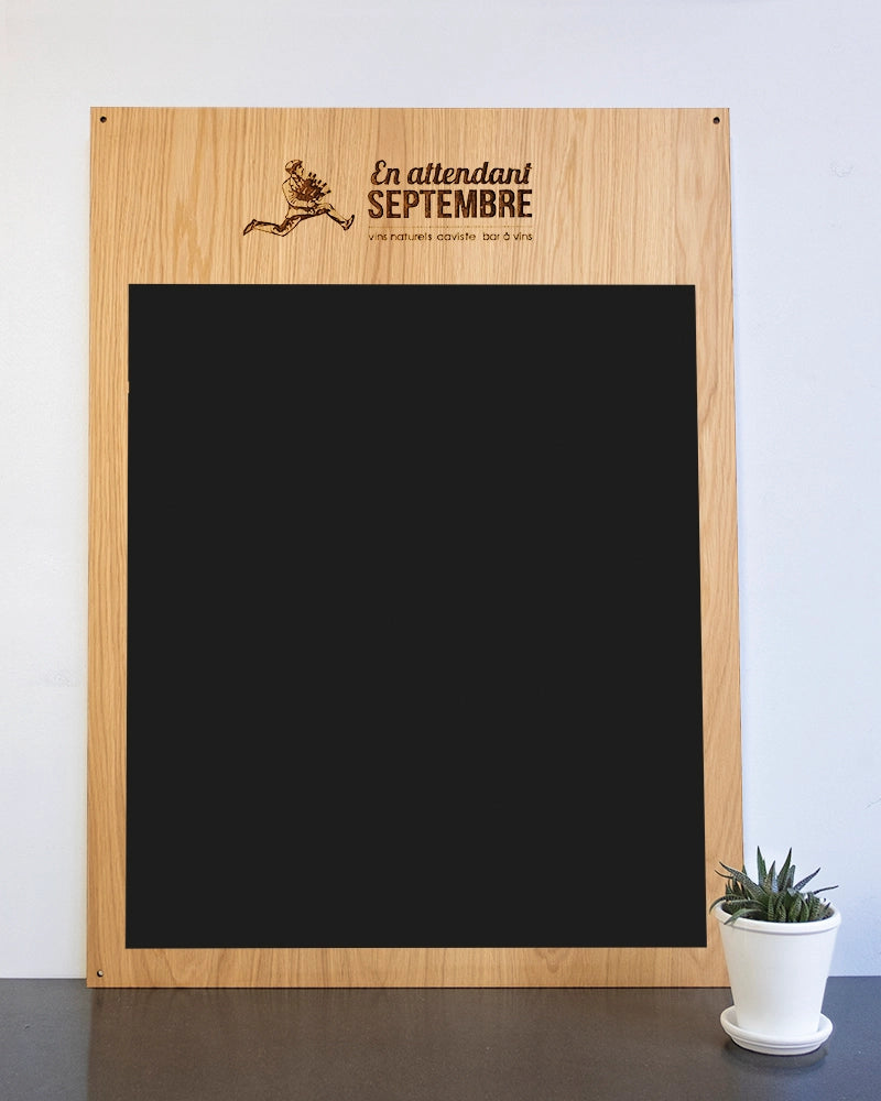 Ardoise Bois Logo Personnalisé