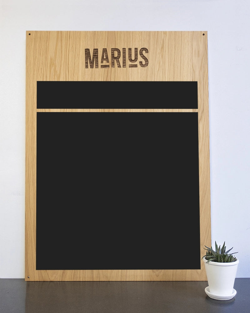 Ardoise Bois Logo Personnalisé "Titre"