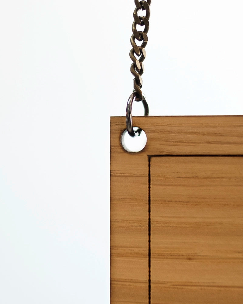 Panneau Bois signalétique restaurant Ouvert/Fermé