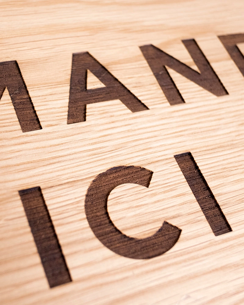 Panneau Bois « Commandez Ici »