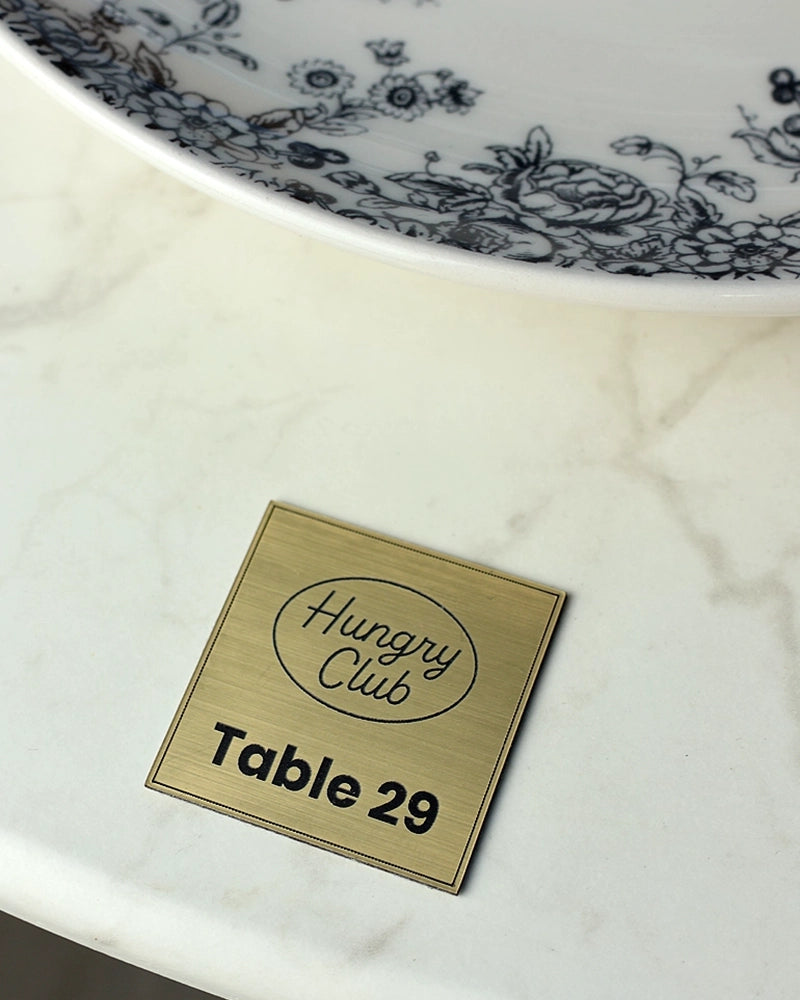 Plaque Numéro de Table  Restaurant « Logo »