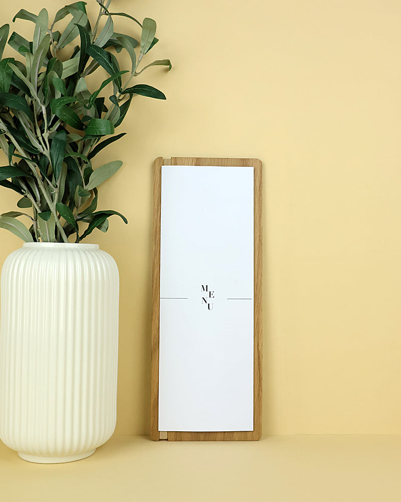 Porte Menu en bois « L'Allongé Tendu »