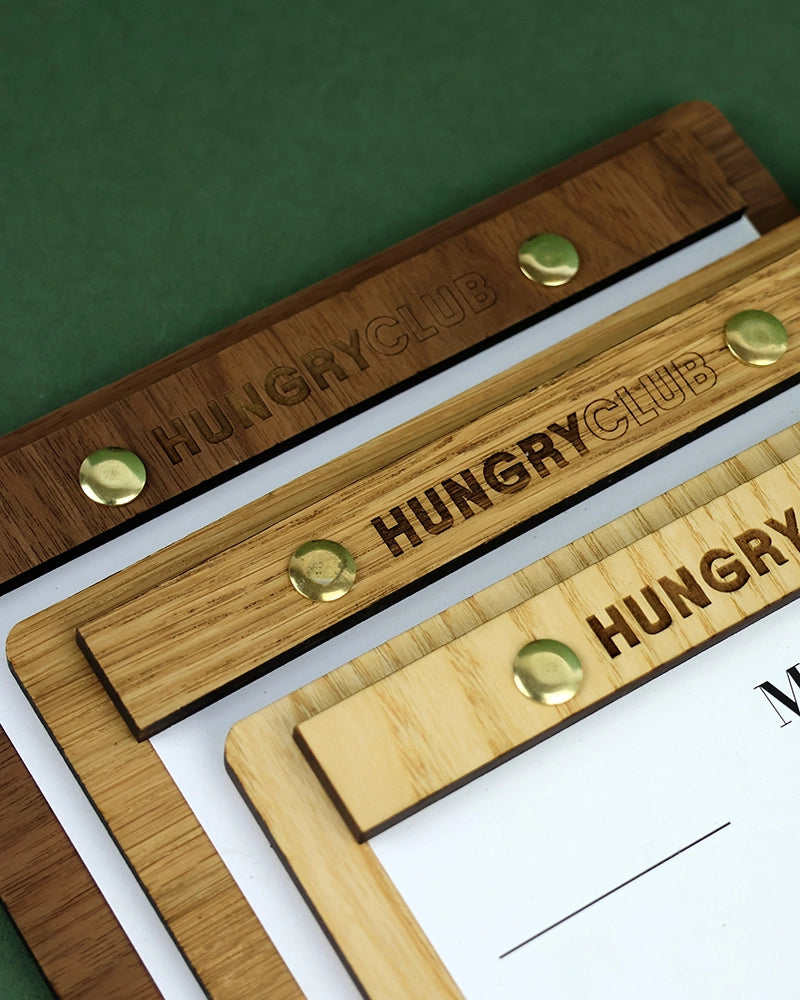 Porte Menu en bois A5 « Le Demi Vissé »