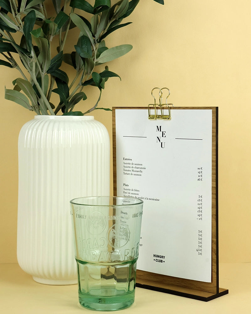 Porte Menu de Table A5 Bois