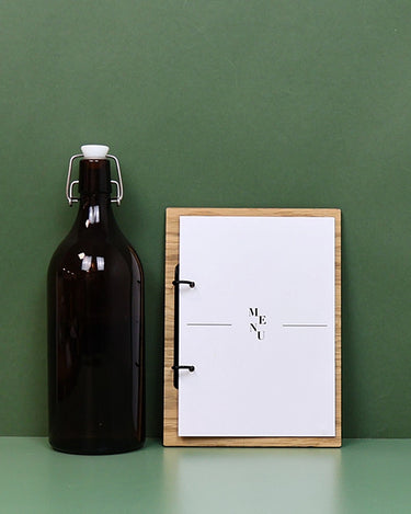 Porte Menu en bois  A5 «L'Anneaux»