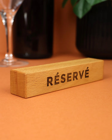 Support «Table Réservée» bois