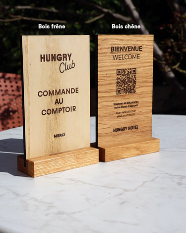 Chevalet de table Bois A6 - Personnalisable