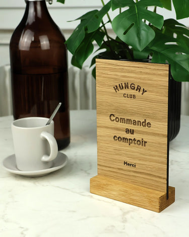 Chevalet de table Bois A6 - Personnalisable