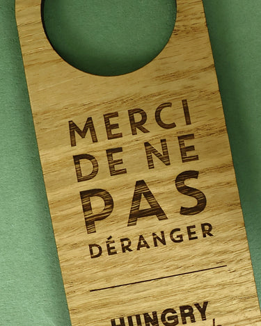Accroche-Porte Bois Personnalisable Hôtel