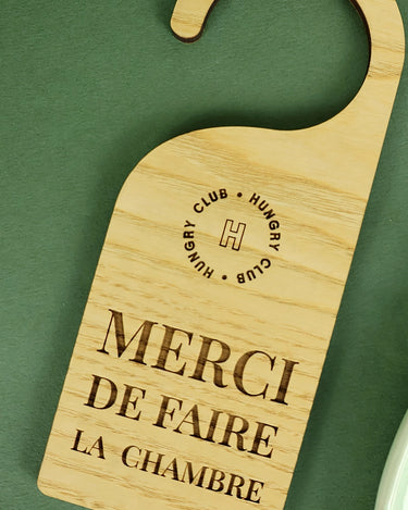 Accroche-Porte Bois Personnalisable Hôtel