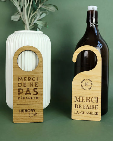 Accroche-Porte Bois Personnalisable Hôtel