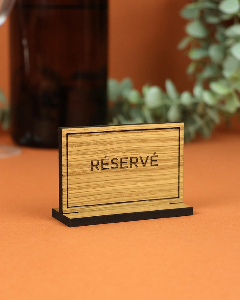 Chevalet «Table Réservée» pour les restaurants - Hungry Club – Hungry Club