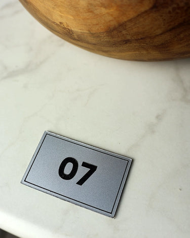 Plaque Numéro de Table Restaurant