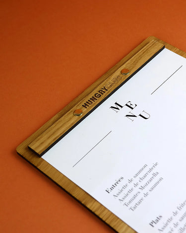 Porte Menu en Bois à Vis A4  « Le Vissé »