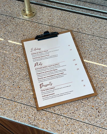 Présentoir porte menu à LED blanches en bois dur - Beaux-Arts et Loisirs créatifs Présentoir porte menu à LED blanches en bois dur - Beaux-Arts et Loisirs créatifs