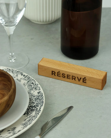 Support «Table Réservée» bois