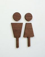 picto H/F en bois 