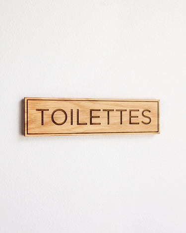 Toilettes Plaque Gravée